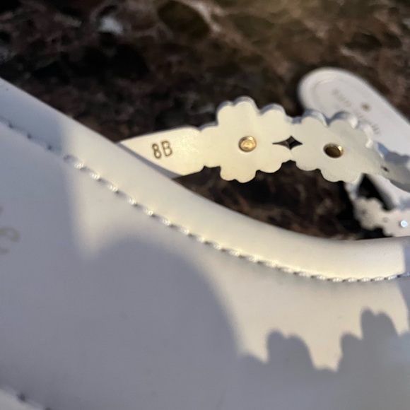 Kate Spade White Floral Embellished Sandals - Picture 9 of 12